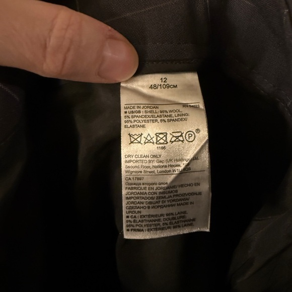 Banana Republic gray plaid wide leg cropped pant size 12 - Picture 5 of 7